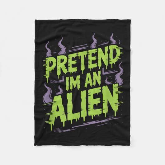 Alien-Kostüm Fleecedecke (Vorderseite)