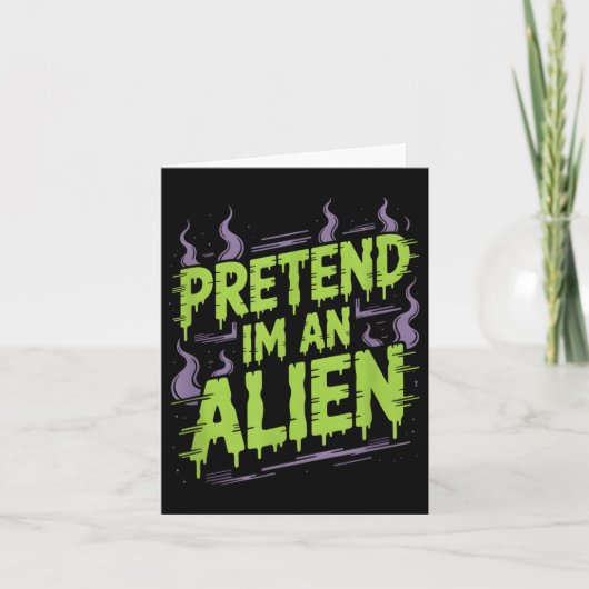 Alien-Kostüm Karte (Vorderseite)