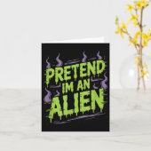 Alien-Kostüm Karte (Gelbe Blume)