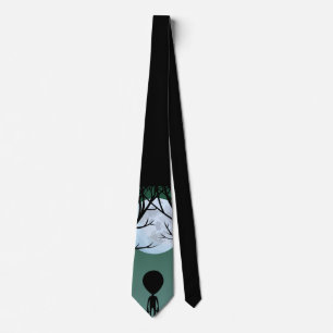 Alien Krawatte Gift Gray Alien Necktie Alien Kunst