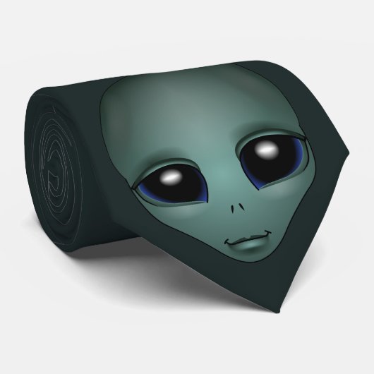Alien Krawatte Gifts Gray Alien Necktie Alien Keep (Gerollt)