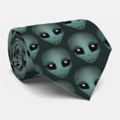 Alien Krawatte Gifts Gray Alien Necktie Alien Kuns (Gerollt)