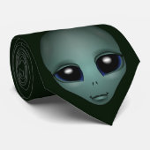Alien Krawatte Gifts Gray Alien Necktie Alien Kuns (Gerollt)