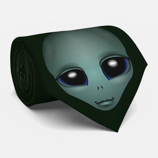 Alien Krawatte Gifts Gray Alien Necktie Alien Kuns (Gerollt)