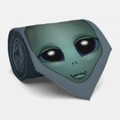 Alien Krawatte Gifts Gray Alien Necktie Alien Kuns (Gerollt)