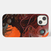 Alien-Kreatur-Sci-Fi-Horror-Kunst iPhone Hülle (Rückseite (Horizontal))