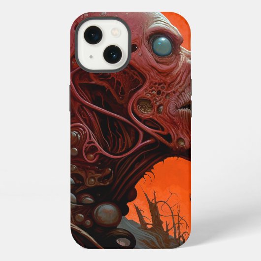 Alien-Kreatur-Sci-Fi-Horror-Kunst iPhone Hülle (Rückseite)