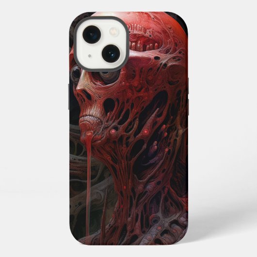 Alien-Kreatur-Sci-Fi-Horror-Kunst iPhone Hülle (Rückseite)