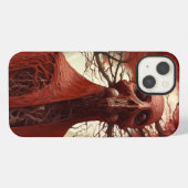 Alien-Kreatur-Sci-Fi-Horror-Kunst iPhone Hülle (Rückseite (Horizontal))