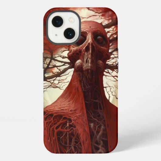 Alien-Kreatur-Sci-Fi-Horror-Kunst iPhone Hülle (Rückseite)