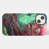 Alien Kreatur Surrealer Horror Kunst iPhone Hülle (Rückseite (Horizontal))
