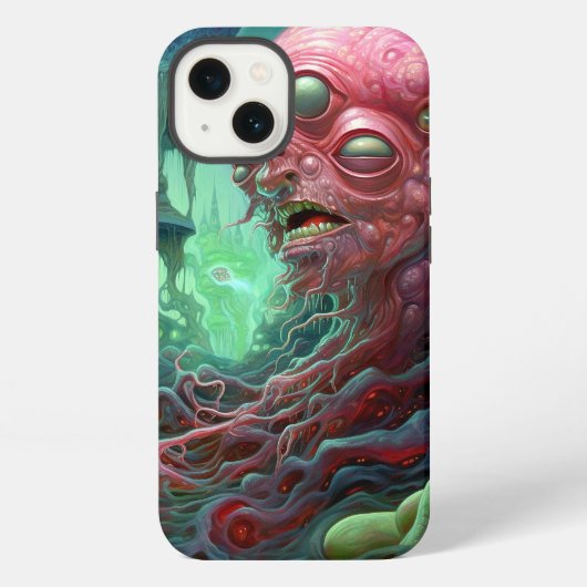 Alien Kreatur Surrealer Horror Kunst iPhone Hülle (Rückseite)