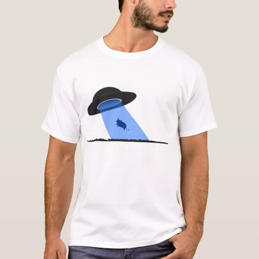 Alien-Kuh-Abduktion T-Shirt (Vorderseite)