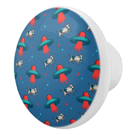Alien-Kuh-Entführung Keramikknauf (Rechts)