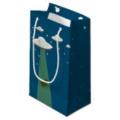 Alien Kuhentführung aus Saucer Kleine Geschenktüte (Vorderseite Schrägansicht)