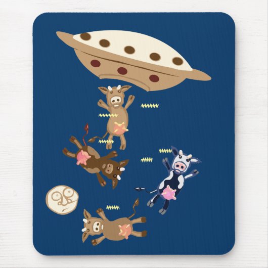 Alien Kuhentführungen Mousepad (Vorne)