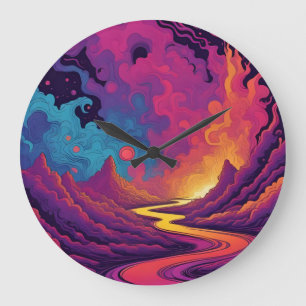 Alien-Länder Große Wanduhr