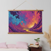Alien-Länder Wandteppich Mit Holzrahmen (Schlafzimmer)
