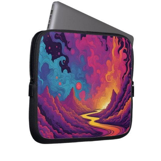 Alien Lands Laptopschutzhülle (Vorne Rechts)