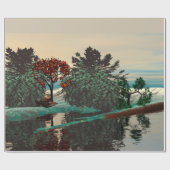 ALIEN LANDSCAPE, BÄUME, LAGUNE HYPERION Sci Fi Geschenkpapier (Flach)