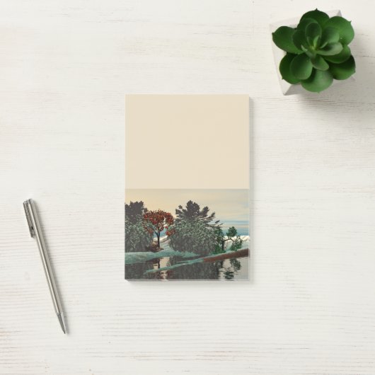 ALIEN LANDSCAPE, BÄUME, LAGUNE HYPERION Sci Fi Post-it Klebezettel (Büro)