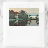 ALIEN LANDSCAPE, BÄUME, LAGUNE HYPERION Sci Fi Rechteckiger Aufkleber (Tasche)