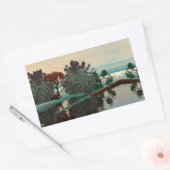 ALIEN LANDSCAPE, BÄUME, LAGUNE HYPERION Sci Fi Rechteckiger Aufkleber (Umschlag)