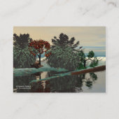 ALIEN LANDSCAPE, BÄUME UND LAGUNE SCI Lila Visitenkarte (Rückseite)