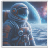 Alien Landscape Exploration at Dawn Aufkleber (Vorderseite)