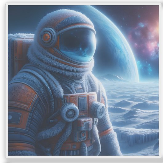 Alien Landscape Exploration at Dawn Aufkleber (Vorderseite)