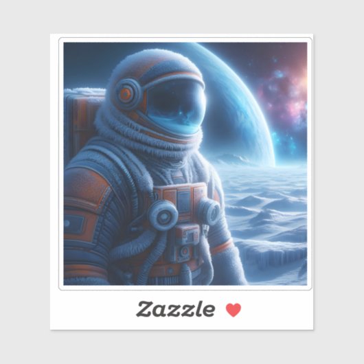 Alien Landscape Exploration at Dawn Aufkleber (Blatt)