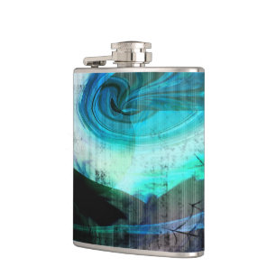 Alien Landscape Grunge Abstrakt Flask Flachmann