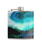 Alien Landscape Grunge Abstrakt Flask Flachmann (Vorderseite)