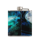 Alien Landscape Grunge Abstrakt Flask Flachmann (Rückseite)