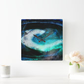 Alien Landscape Grunge Clock Quadratische Wanduhr (Zuhause)