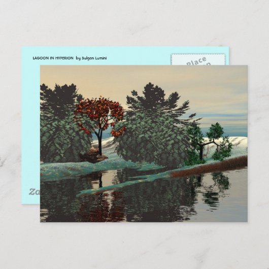 ALIEN LANDSCAPE/LAGON IN HYPERON POSTKARTE (Vorne/Hinten)