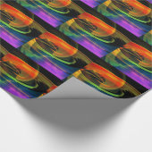 Alien Landscape Rainbow Abstrakt Geschenkpapier (Ecke)