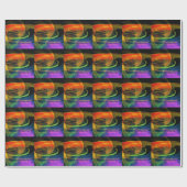 Alien Landscape Rainbow Abstrakt Geschenkpapier (Flach)
