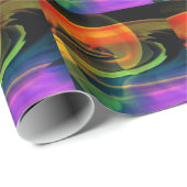 Alien Landscape Rainbow Abstrakt Geschenkpapier (Rolleneckpunkt)