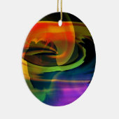 Alien Landscape Rainbow Abstrakt Keramik Ornament (Rechts)
