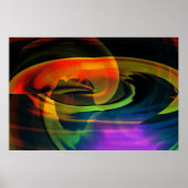 Alien Landscape Rainbow Abstrakt Poster (Vorne)