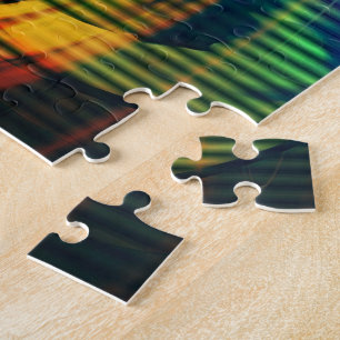 Alien Landscape Rainbow Abstrakt Puzzle