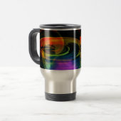 Alien Landscape Rainbow Abstrakt Reisebecher (Vorderseite Links)