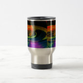 Alien Landscape Rainbow Abstrakt Reisebecher (Mittel)