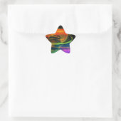 Alien Landscape Rainbow Abstrakt Stern-Aufkleber (Tasche)