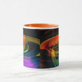 Alien Landscape Rainbow Abstrakt Tasse (Zentrum)
