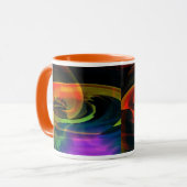 Alien Landscape Rainbow Abstrakt Tasse (Vorderseite Links)