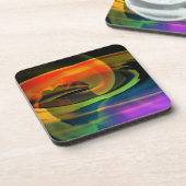 Alien Landscape Rainbow Abstrakt Untersetzer (Linke Seite)