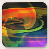 Alien Landscape Rainbow Abstrakt Untersetzer (Vorderseite)