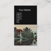 ALIEN LANDSCAPE, TREES LAGOON HYPERION Sci Fi Blac Visitenkarte (Vorderseite)